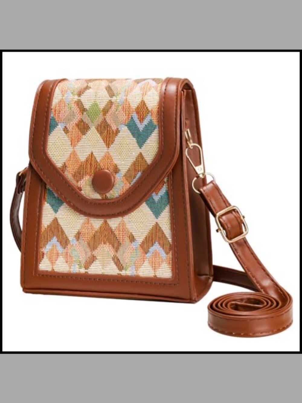Small Crossbody Phone Purse Bag Wallet PU Leather Adjustable Strap Hands-Free